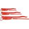 Angle pipe wrench set type 7152